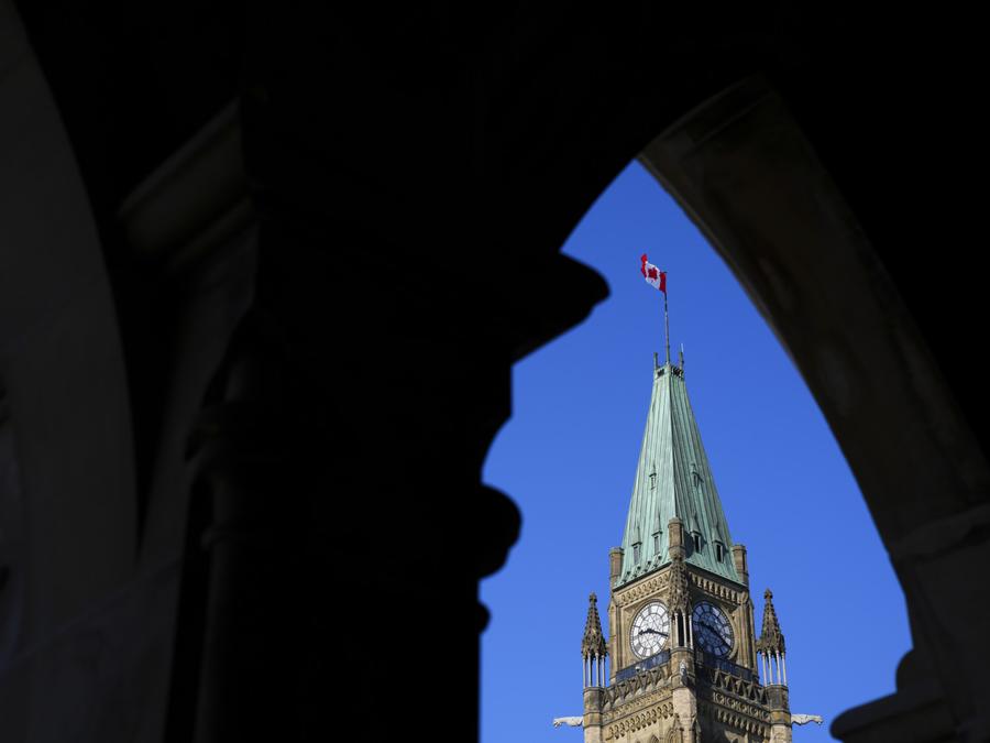 The Canada flag flies on top of the Peace Tower on Parliament Hill in Ottawa, March 6, 2023. Sean Kilpatrick/The Canadian Press