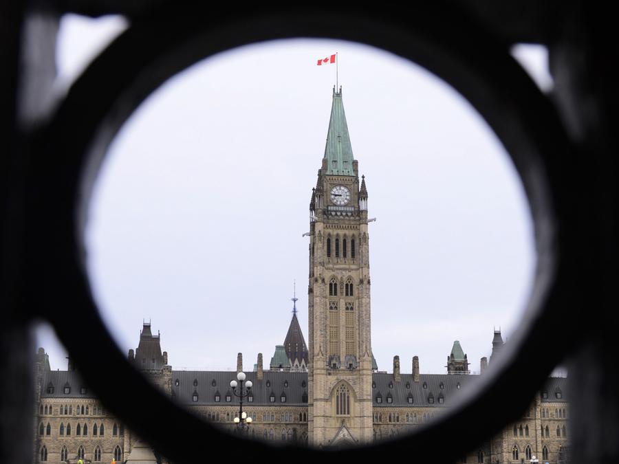 The Peace Tower is seen on Parliament Hill in Ottawa on March 12, 2020. Sean Kilpatrick/The Canadian Press